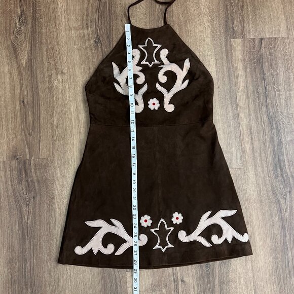 NEW Free People Sienna Goat Suede Western Mini Dress Sz XS - Picture 8 of 15